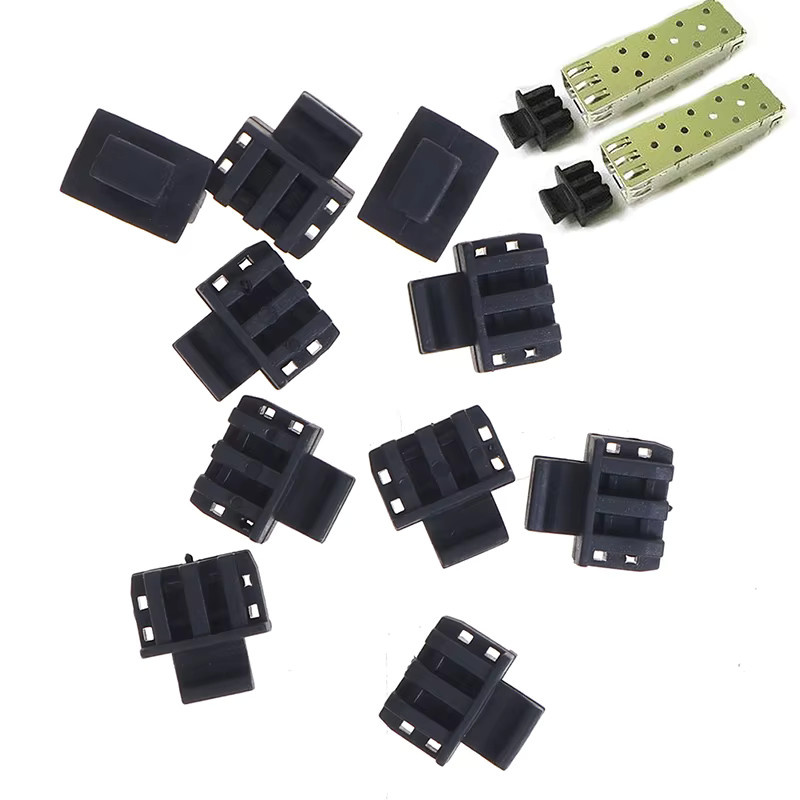 10 Stück SFP-Schutzhüllen von CHENJ in Schwarz als Staubkappen für SFP-Fasermodule - Bild 4