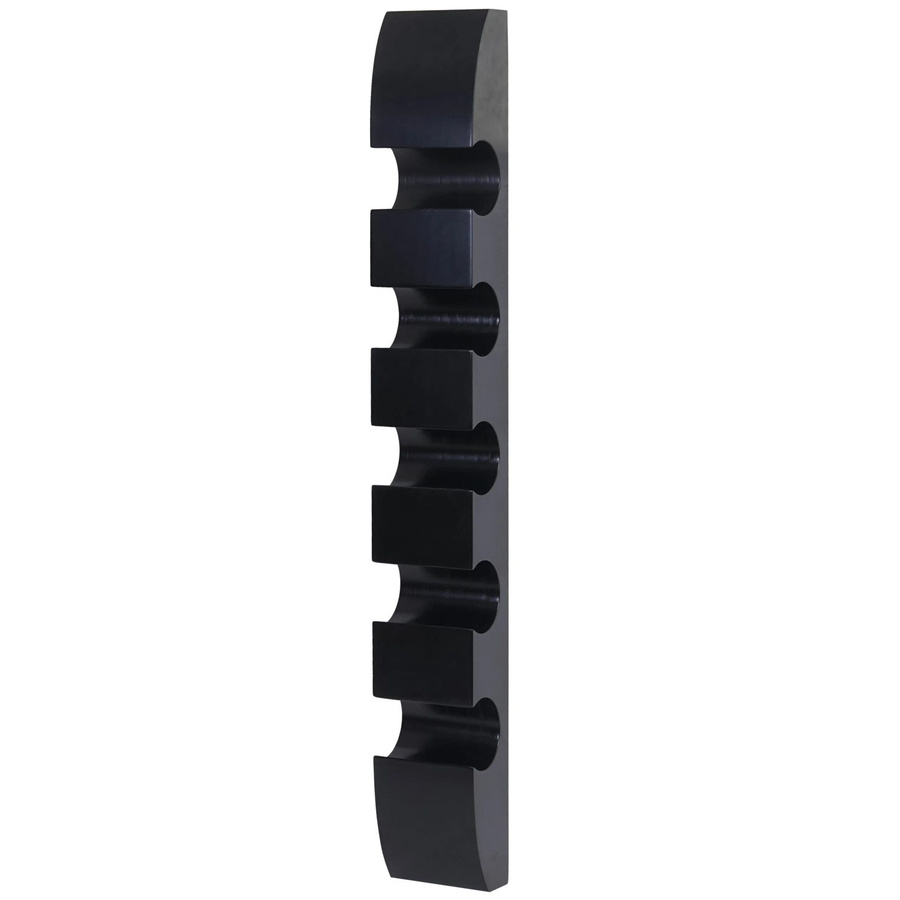 BERLINLODGE Weinregal für 5 Flaschen, Wandregal aus MDF in Schwarz, H: 99 cm, B: 13 cm, T: 9 cm - Bild 2