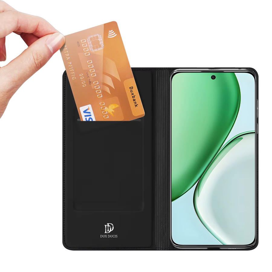 DUX DUCIS PU-Leder Flip Case Wallet mit Kartenfach für HONOR Magic8 Lite, Magic8 Pro, Magic7 und Magic6 in Schwarz - Bild 2