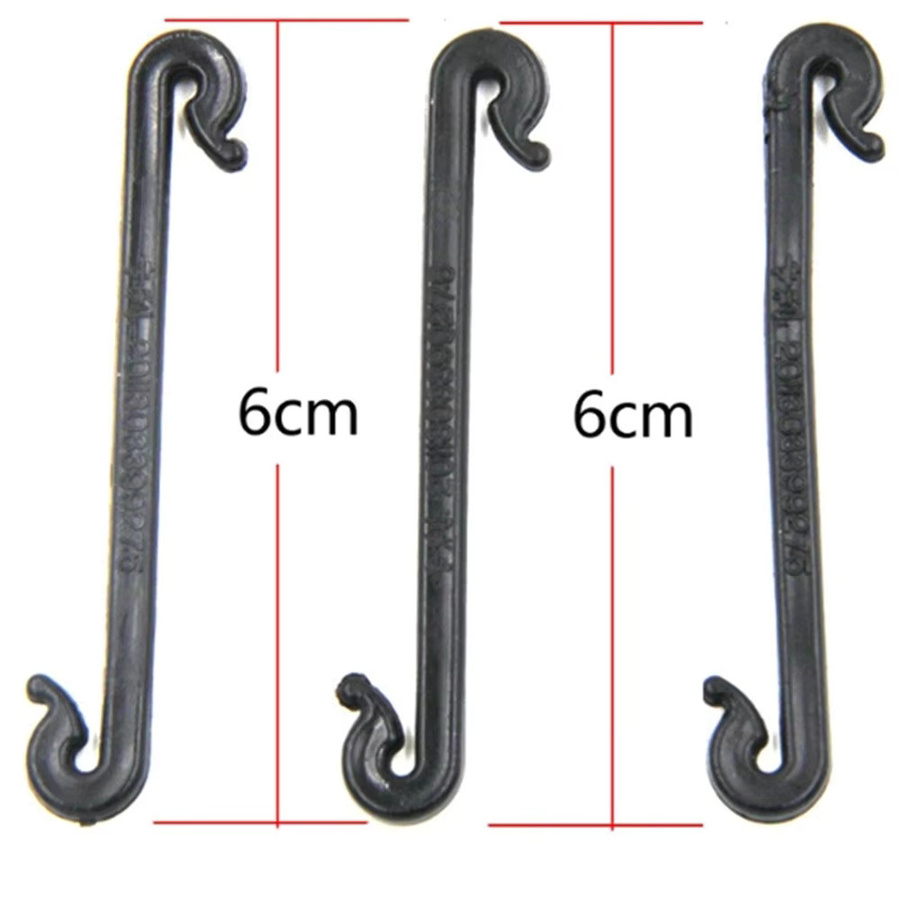 Pflanzenhalter Clips aus Kunststoff mit Schnalle und Haken in Schwarz zur Unterstützung von Reben, Trauben und Gemüse im Garten - Bild 2