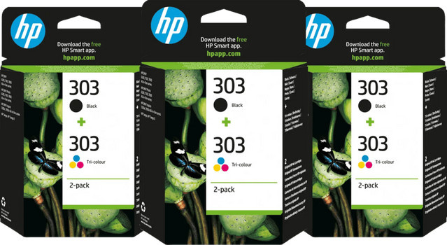 HP 303 Tintenpatronen 4-Farben-Paket für Tintenstrahldrucker (3 Stück) - Bild 1