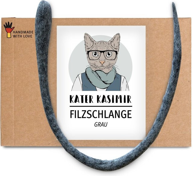 Kater Kasimir Filzschlange, XL, Grau - Bild 1