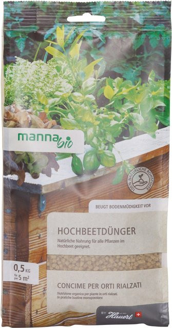 Manna Bio Hochbeetdünger für Gemüse und Kräuter, Slow-Release, 0,5 kg - Bild 1