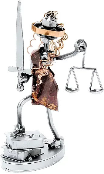 Schraubenmännchen Justitia von Hinz & Kunst aus Metall in Multicolour - Bild 1