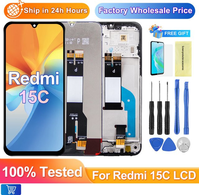 Xiaomi Redmi 15C 4G LCD Display Touchscreen Digitizer Montage Ersatz in Schwarz - Bild 1