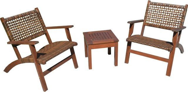Garden Pleasure Sitzgruppe Sonora aus Eukalyptusholz, 3-teilig, Dunkelbraun - Bild 4