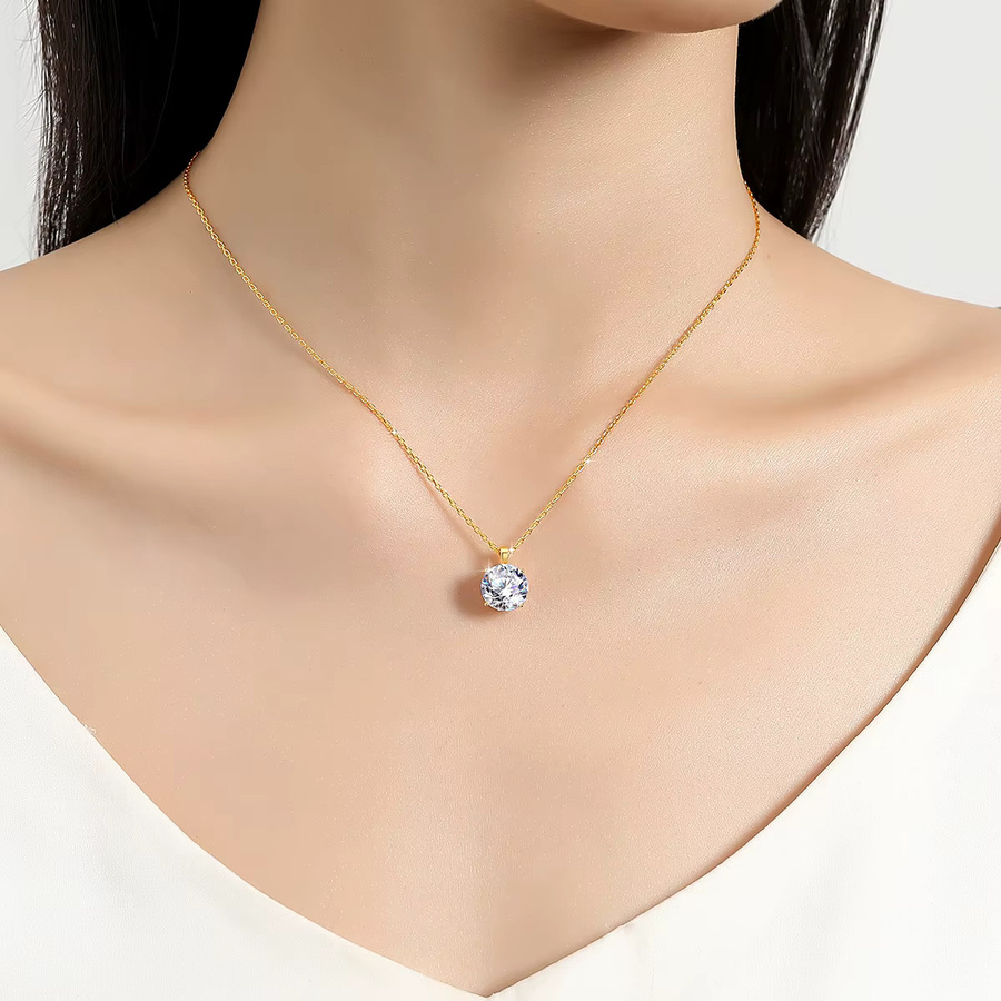 szjinao Halskette, 585 Gold, Diamant, Brillant, Damen - Bild 2