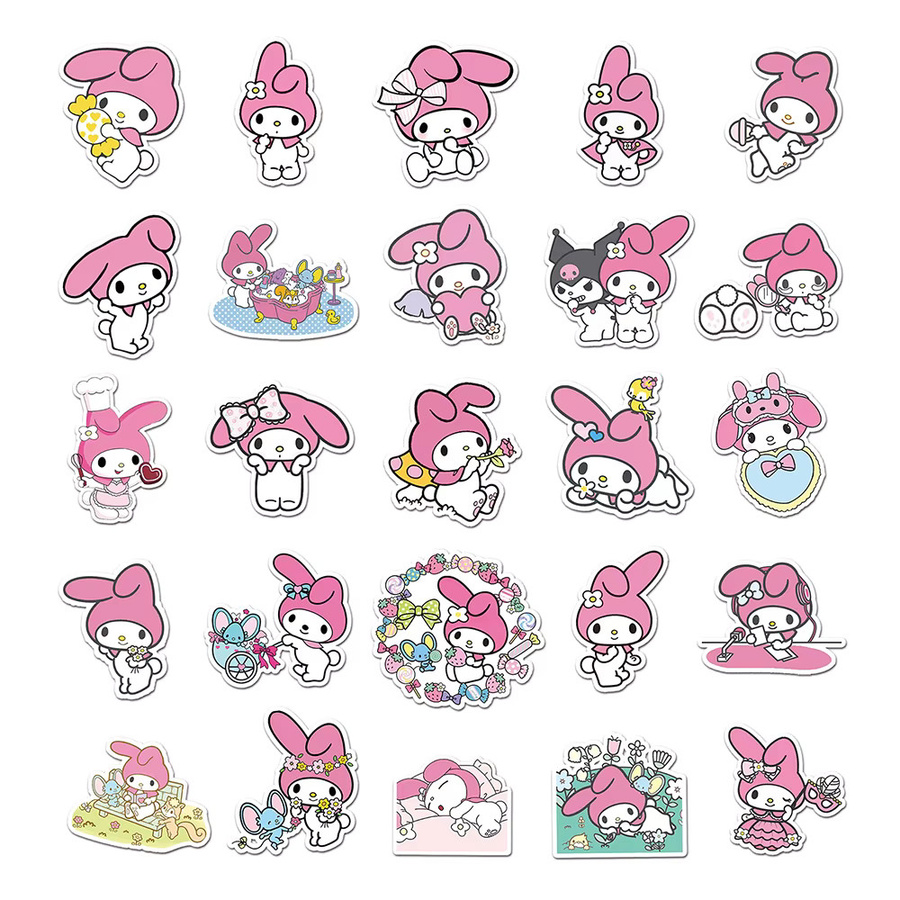Sanrio My Melody Aufkleber, Rosa, 10-teiliges Set - Bild 2