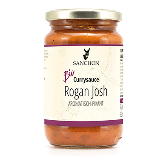 Sanchon Veganes Bio-Curry Rogan Josh Currysauce 330 g - Bild 1