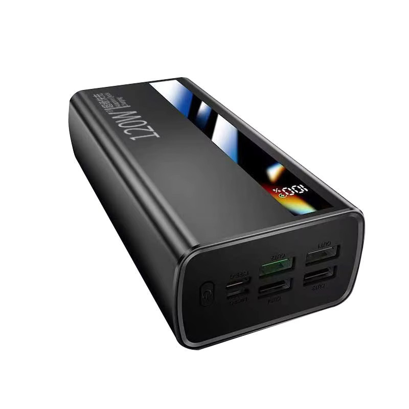 6in1 Powerbank mit 10000 mAh Kapazität und 120 W Schnellladung, Digitalanzeige, Schwarz, kompatibel mit Xiaomi, Huawei und iPhone - Bild 4