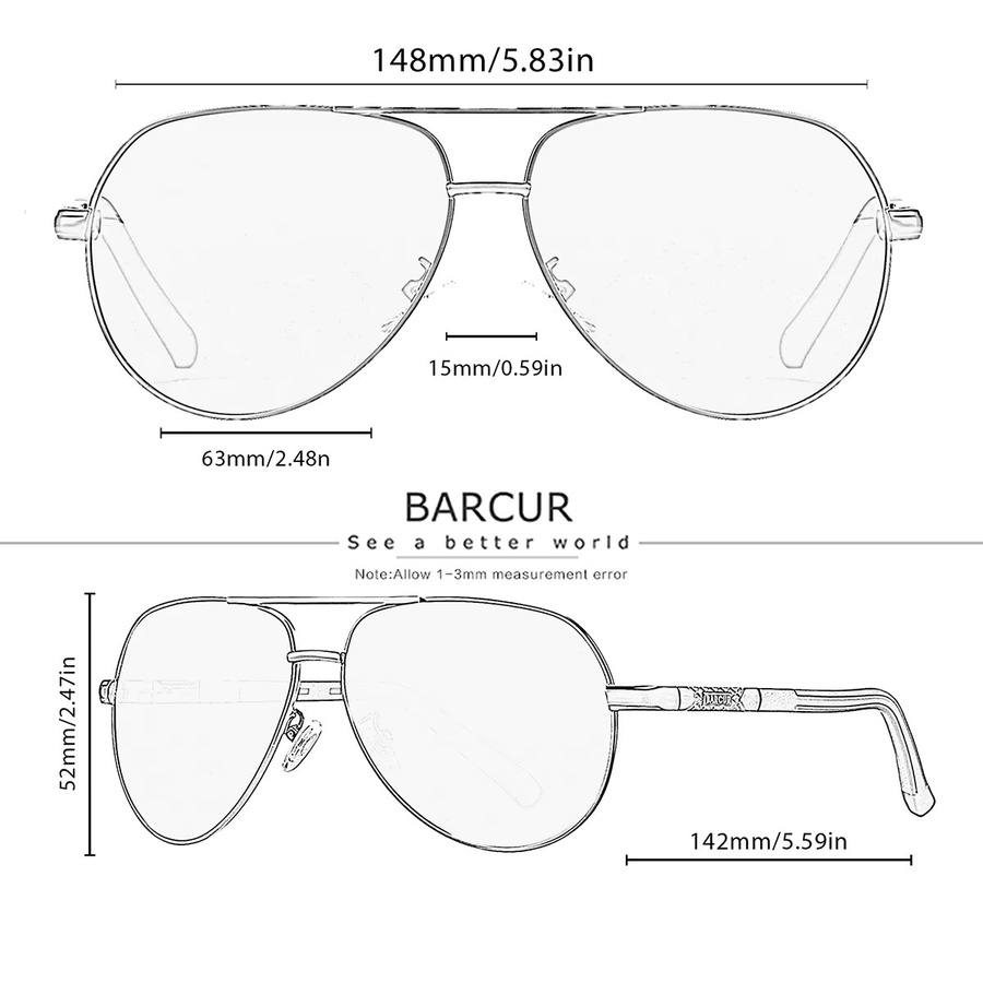 BARCUR Sonnenbrille, oval, Vollrand - Bild 2