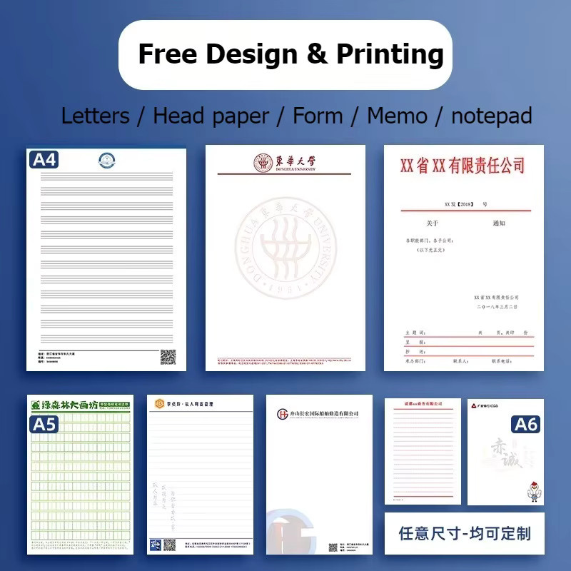 Personalisiertes Notizpapier mit individuellem Briefkopfdruck und Firmenlogo in Weiß, Format A6 - Bild 2
