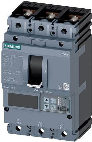 Siemens 3VA2140-7JP32-0AA0 Leistungsschalter in Grau mit einem Einstellbereich von 16 - 40A und einer maximalen Schaltspannung von 690 V/AC - Bild 1