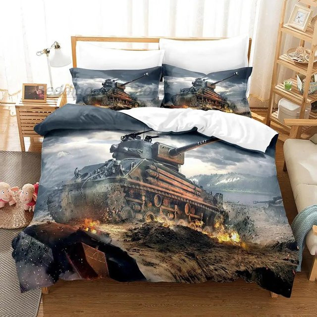 World Of Tanks Bettwäscheset mit 3D-Druck, Multicolor, B/H: 245 x 210 cm - Bild 1
