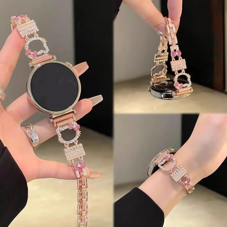 iwujiao Uhrenarmband Edelstahl, Kristall, Damen - Bild 2