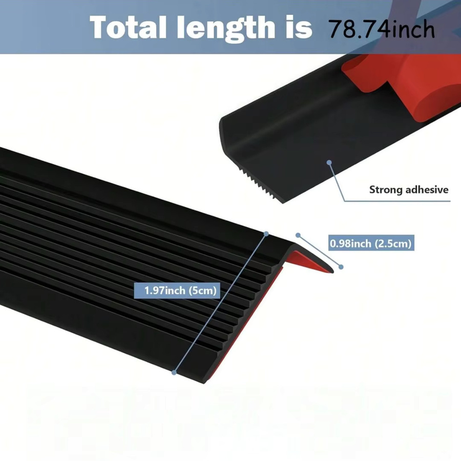 Anti-Rutsch-Treppenkantenprotektor aus PVC in Grau, 200 cm Länge - Bild 2