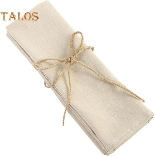 Lachepper Boho-Stoffservietten aus Baumwolle in Beige für Hochzeit und Weihnachten - Bild 1