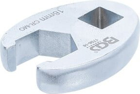 BGS Hahnenfußschlüssel aus Chrom-Molybdänstahl mit 3/8 Zoll Innenvierkant und 16 mm Schlüsselweite in Silber - Bild 1