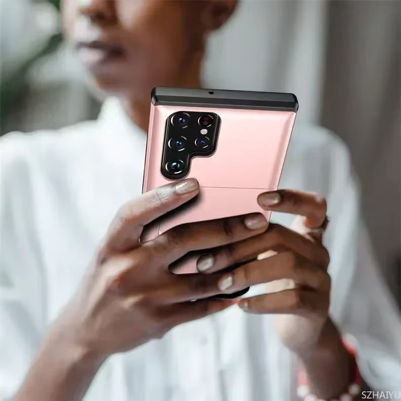 Stoßfeste Heavy Duty Handyhülle mit Kartenhalter für Samsung Galaxy S24 S23 FE S25 Edge Plus Ultra A55 A16 A36 A56 5G in Grün und Pink - Bild 4