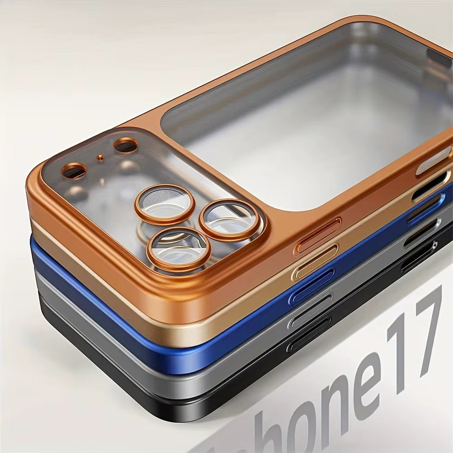 Stoßfeste Apple iPhone Hülle aus mattem PC mit Kameraobjektiv-Schutz in Schwarz für iPhone 17, 16, 15, 14, 13 - Bild 2