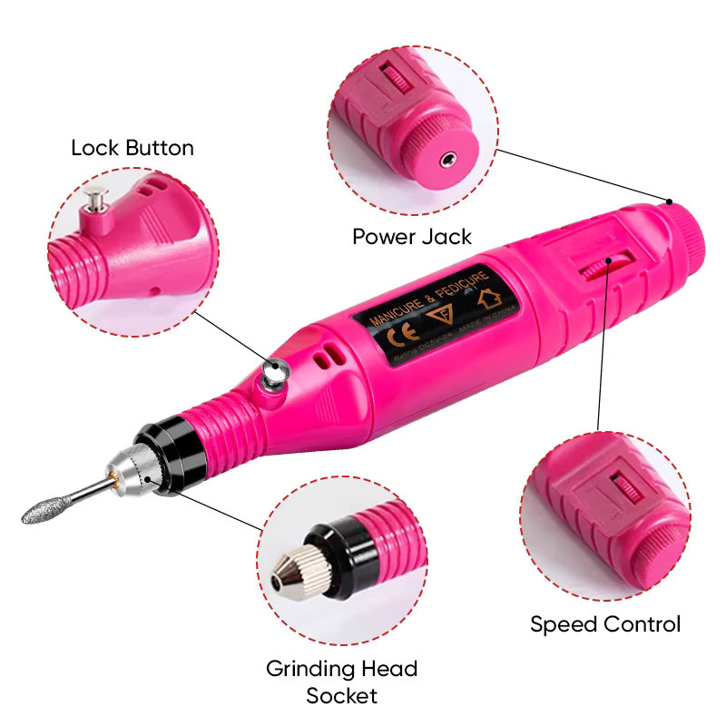 LNWPYH Elektrischer Nagelschleifer, Nagelbohrmaschine, Unisex - Bild 2