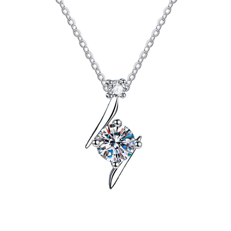 Anhänger-Halskette Moissanit, 925 Silber, Damen - Bild 3