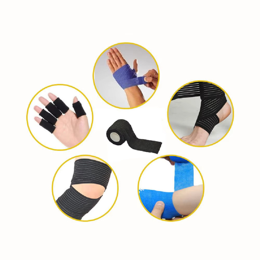 Mona Tattoo Verband Elastische Wrap Bänder, 12 Stück, Schwarz - Bild 4