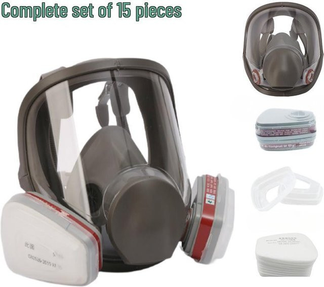 TOOLCRAFT Vollgesichtsmaske 6800 in Grau zum Schutz vor Staub, Chemikalien, Pestiziden und giftigen Gasen - Bild 1