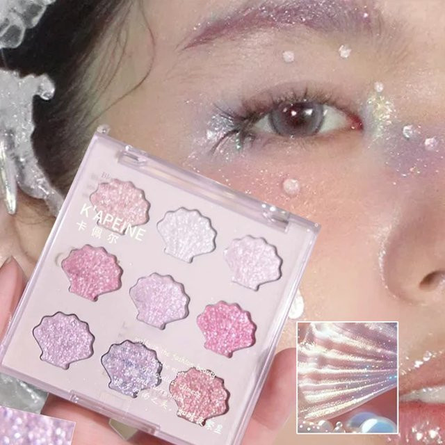 Shell Fairy Aurora Peach Shimmer Lidschatten-Palette, schimmernd, Unisex - Bild 1