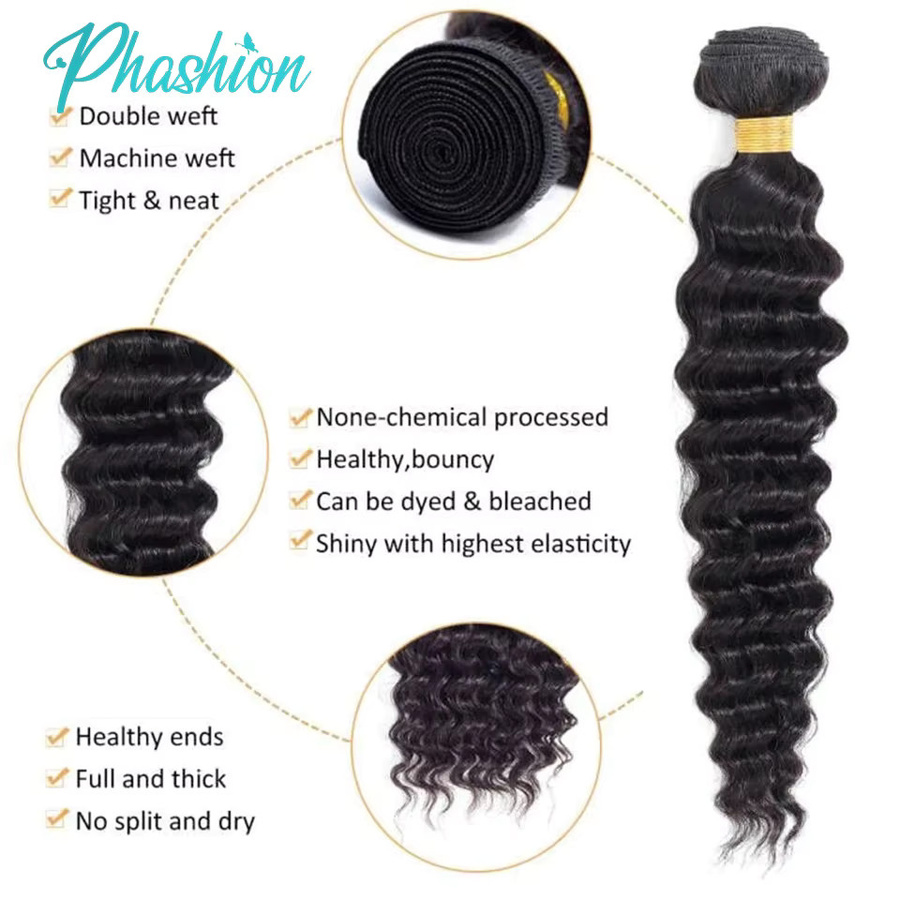 Phashion Remy Haar Extensions, 30-32 Zoll, Brasilianische Webart, Damen - Bild 2