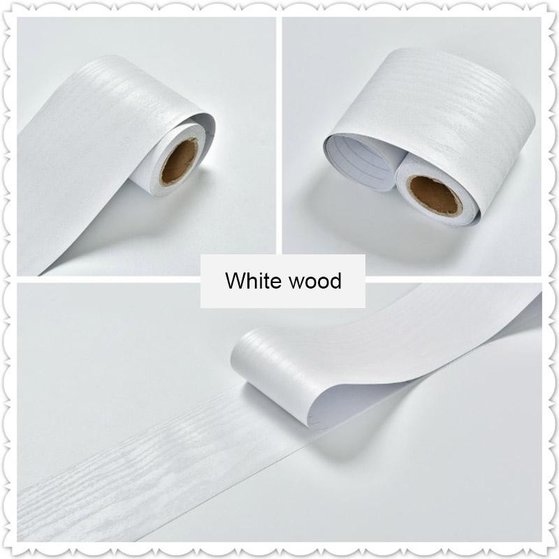 YUNPOINT Selbstklebende Sockelleisten in Holzmaserung, Wasserdichte Wandaufkleber für Wand und Möbel, B: 500 cm, H: 10 cm - Bild 3