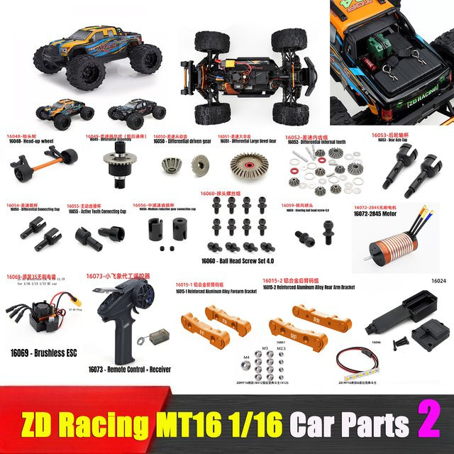 ZD Racing MT16 RC Auto Ersatzteile, 2-teiliges Set - Bild 1