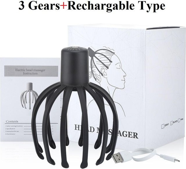 Binchi Health Electronics Kopfhautmassagegerät, Grau, Unisex - Bild 1