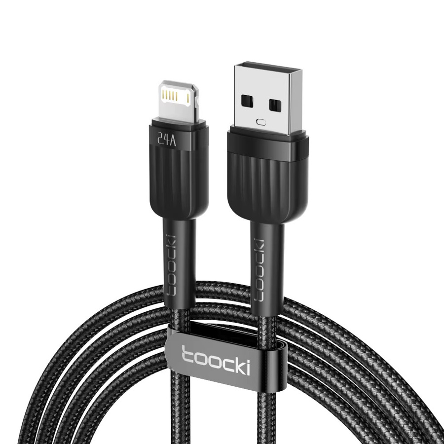 Toocki USB-A auf Lightning Kabel für iPhone in Schwarz mit 2,4A Schnellladung - Bild 6