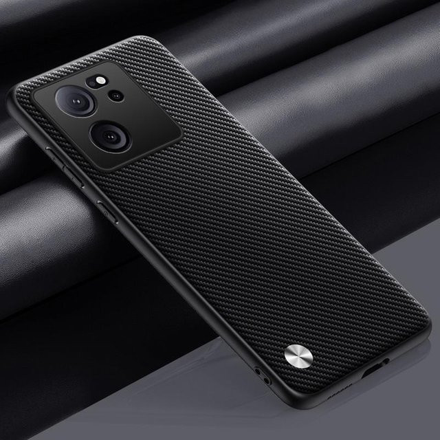 Stoßfeste Luxus PU Leder Handyhülle für Xiaomi Mi 13T Pro und Mi 12T Pro in Schwarz mit matter Oberfläche - Bild 1