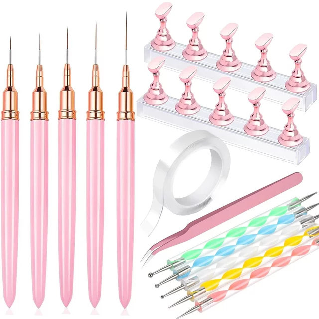 Nail Art Kit, 14-teiliges Maniküre-Werkzeugset, schwarz, Unisex - Bild 1