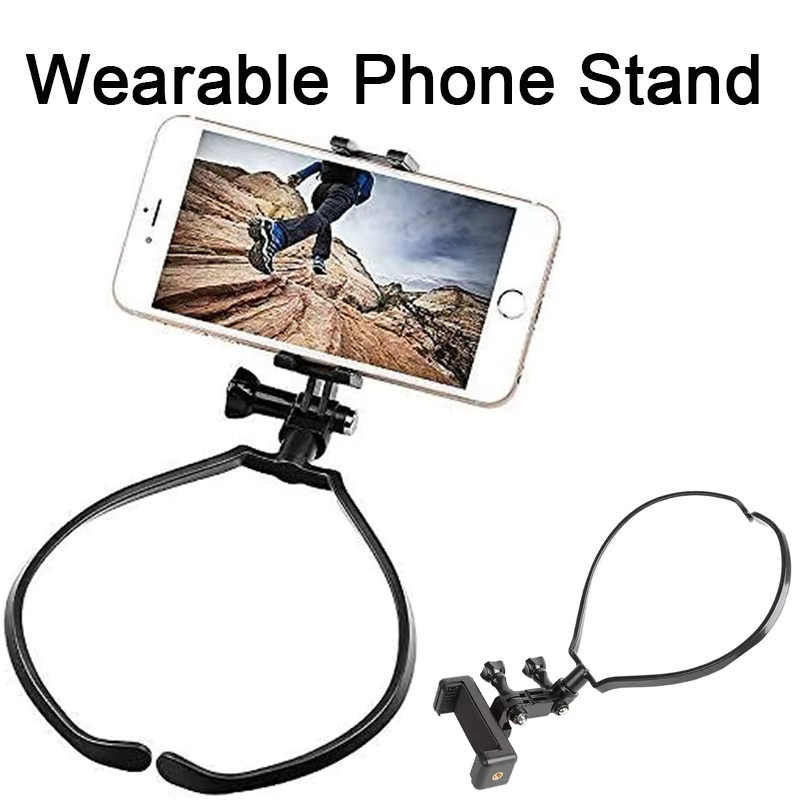 VORILYNEX 360-Grad-Nackenhänger Lazy-Phone-Halter in Schwarz für iPhone, GoPro und DJI - Bild 2