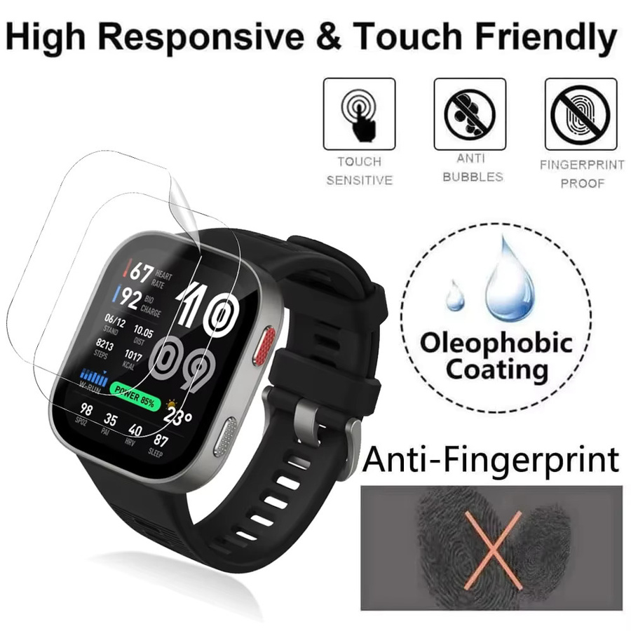 Amazfit Bip Max Displayschutzfolie, Hydrogel, Silikon, transparent - Bild 3
