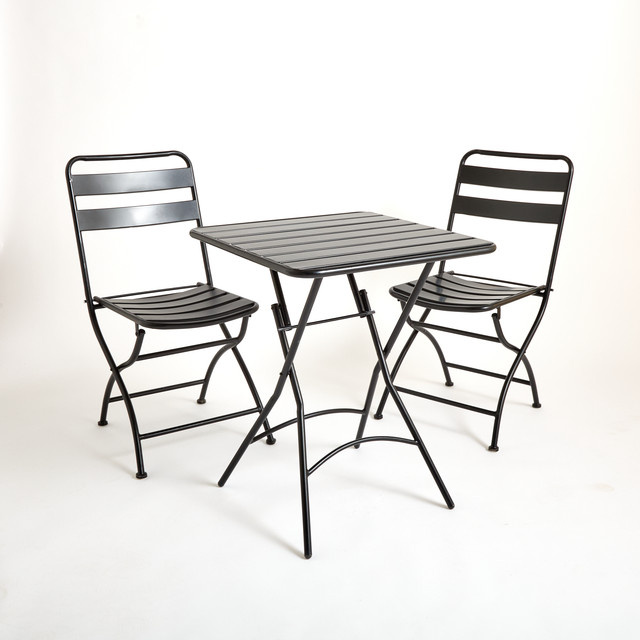 BLUME2000 Eisen Bistroset Schwarz Minimalistisch B/T/H: 60 x 60 x 73 cm - Bild 1