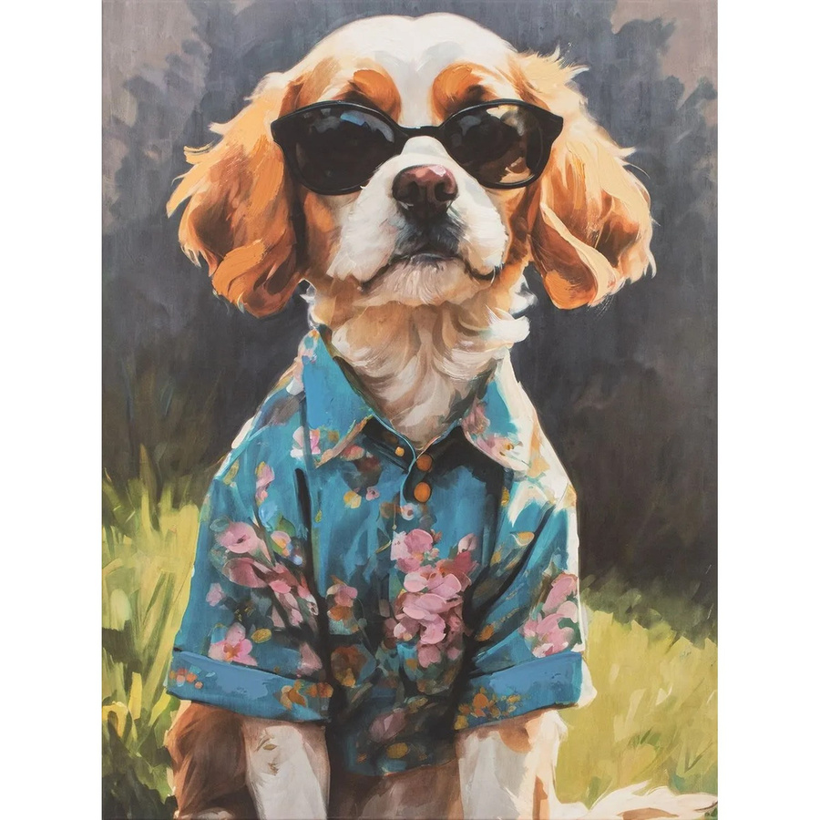 Art Universe Leinwandbild Spring Time Spaniel Motiv in Mehrfarbig, Breite: 60 cm, Höhe: 80 cm - Bild 2