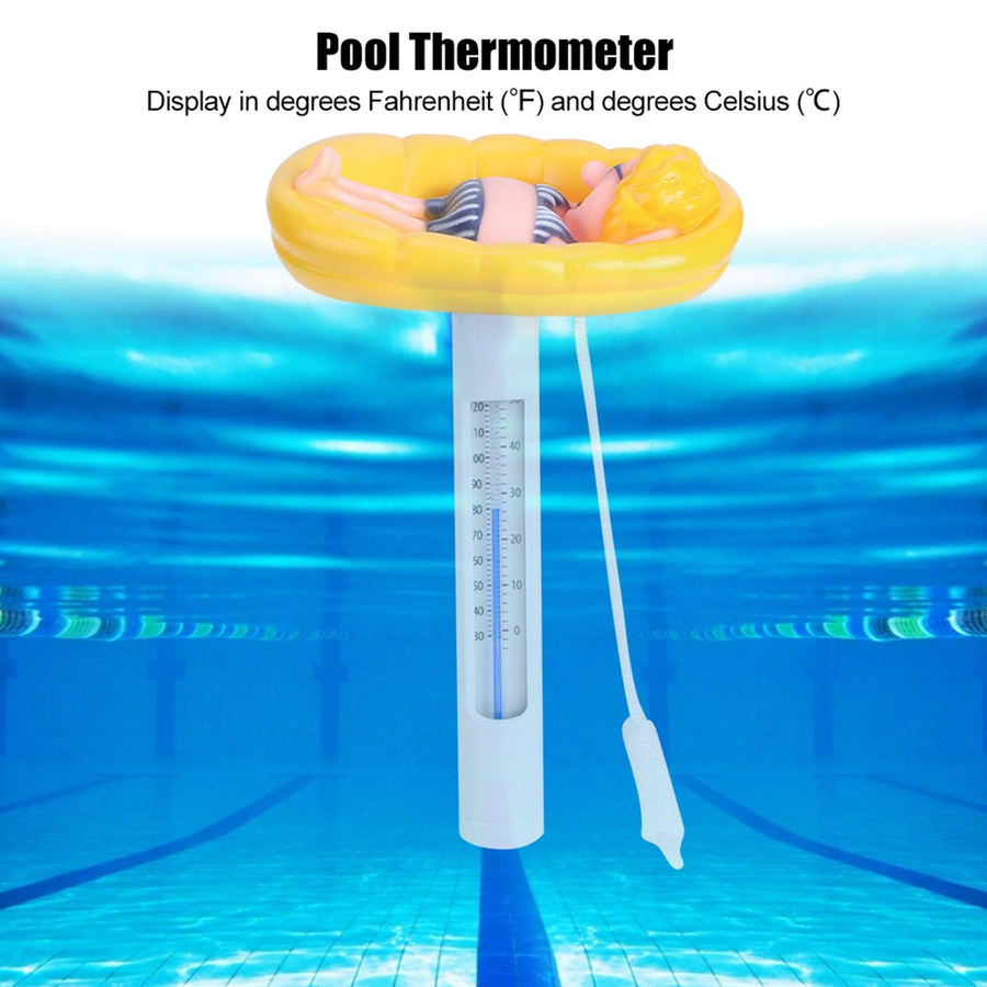 TOMTOP JMS Schwimmbadthermometer in Cartoon-Form mit Celsius- und Fahrenheit-Anzeige - Bild 2