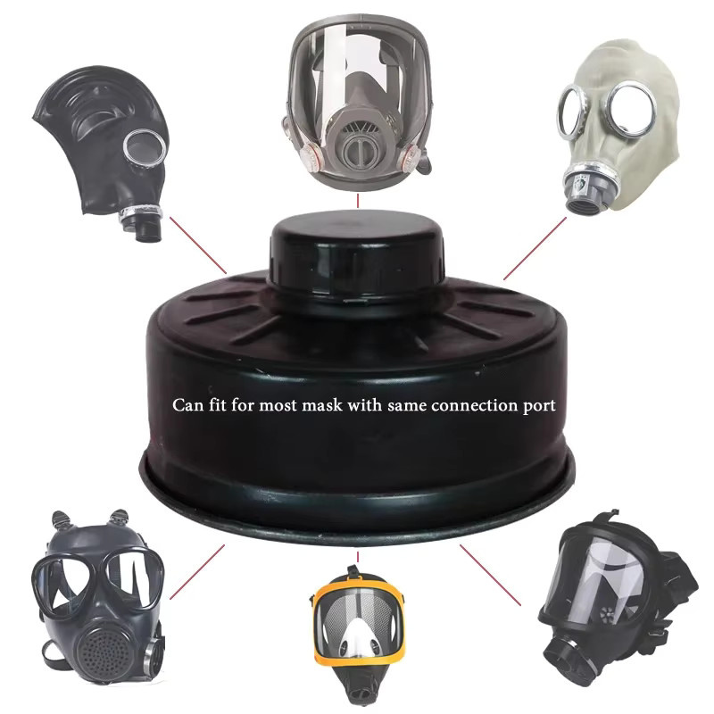 Ersatzfilterkartusche für MF14/87 Gasmasken zur Filterung von Ammoniaksäure-Gas und Rauch, schwarze Legierung, 40 mm Schnittstelle - Bild 2