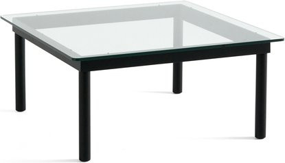 HAY Kofi Beistelltisch Quadratisch aus Glas in Transparent mit Rippenstruktur - Bild 1