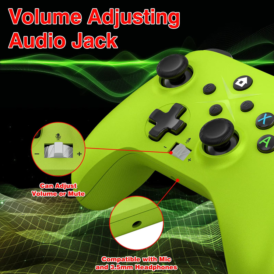 Bonacell Kabelloser Xbox Controller für Xbox One, Xbox Series X/S mit Sechs-Achsen-Gyro- und Turbo-Funktion - Bild 3