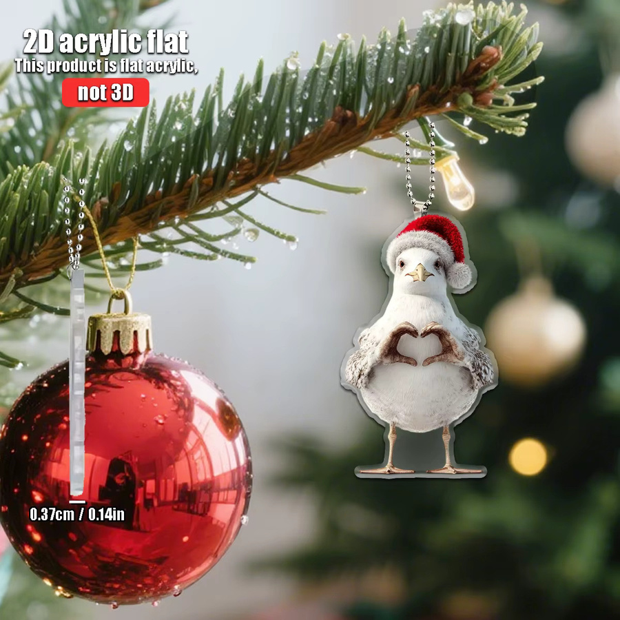 Weihnachtsmütze Anhänger aus Acryl für Weihnachtsbaum und Dekoration - Bild 3