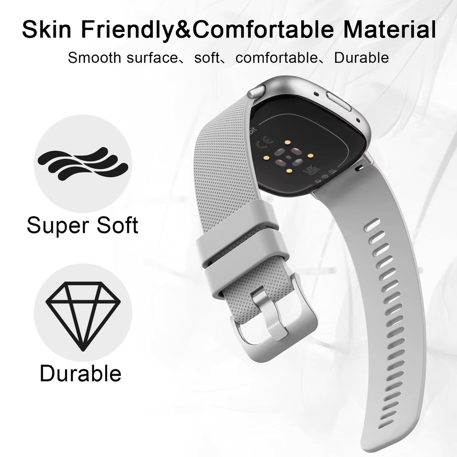 Tobfit Uhrenarmband Silikon, Weiß, Unisex - Bild 1
