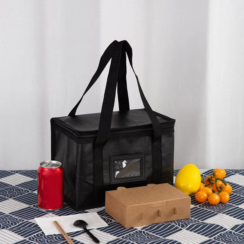 Isolierte Thermotasche von Clyine in Schwarz mit Reißverschluss für Lebensmittel und Einkäufe, 16 l bis 70 l Fassungsvermögen - Bild 3
