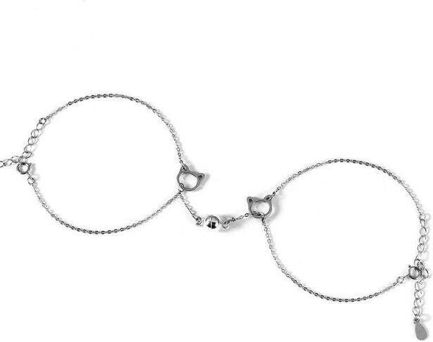 Allbestart Armbänder Magnet, Edelstahl, Silber, Unisex - Bild 1