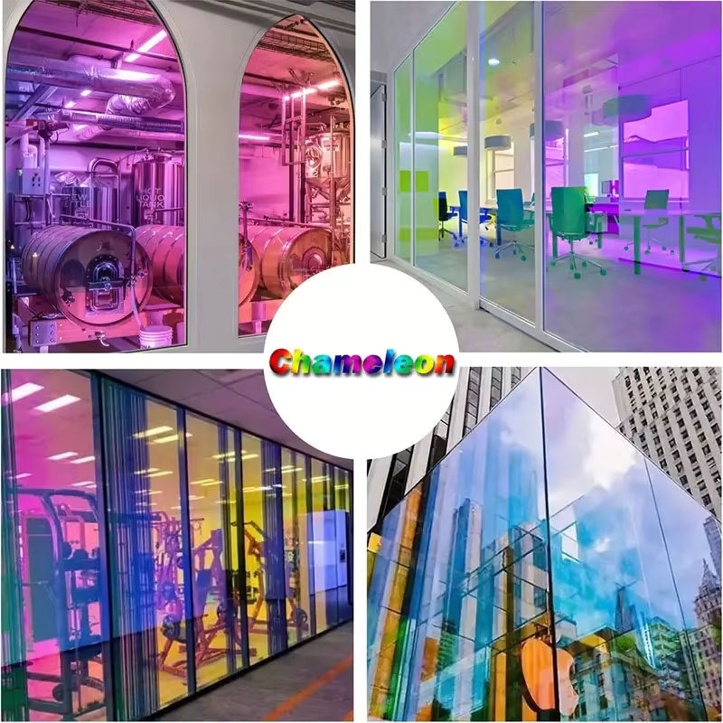 Regenbogen Glasfolie mit Farbwechsel für Wärmedämmung, UV-Schutz und Sonnenschutz in Multicolour - Bild 2