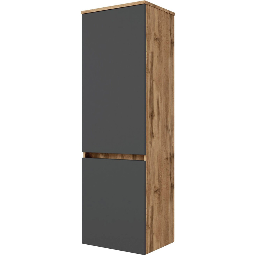 Held Möbel Midischrank Bari in matt Grau-Wotaneiche, B/T/H: 40 x 35 x 130 cm - Bild 2